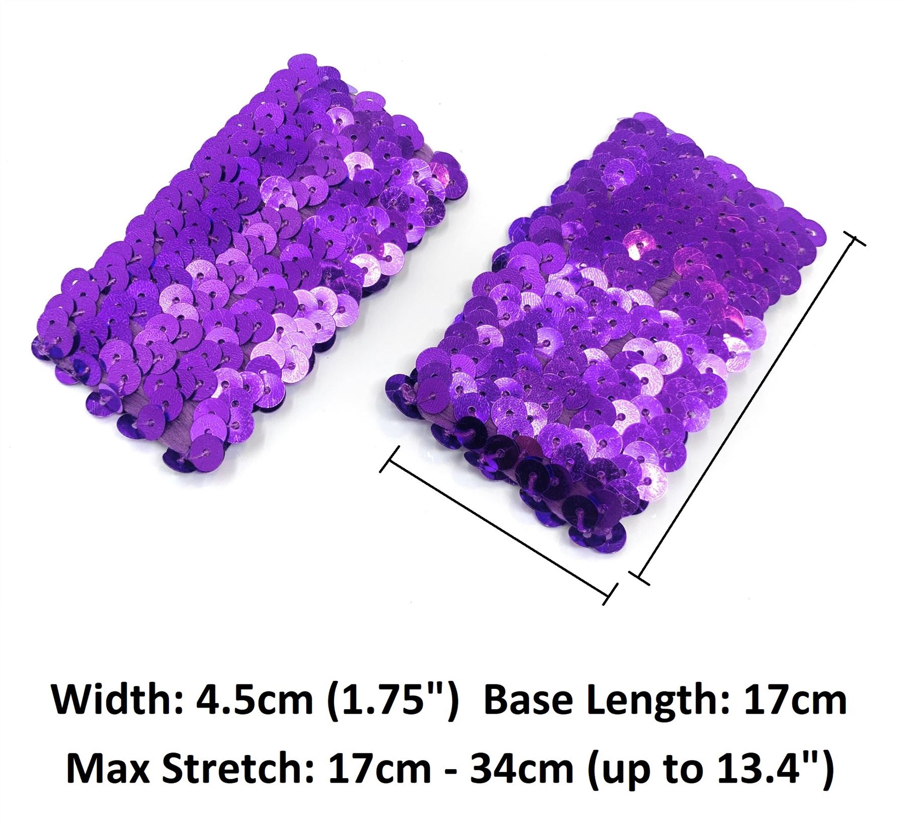 *Reino Unido* 2x Muñequera Elástica Lentejuelas de Colores Nuevo Elástico Delgado Par - Imagen 25 de 50