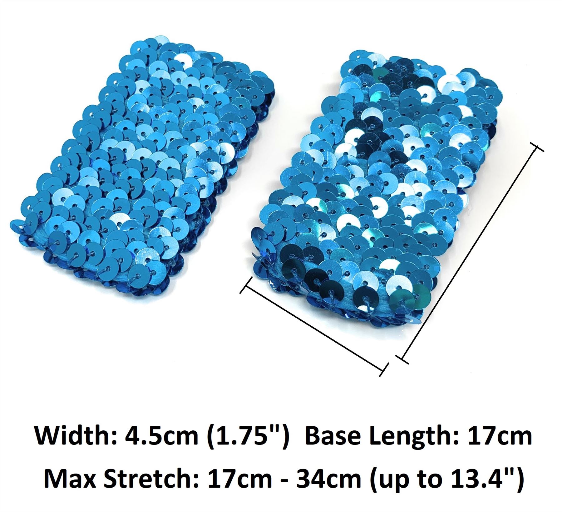 *Reino Unido* 2x Muñequera Elástica Lentejuelas de Colores Nuevo Elástico Delgado Par - Imagen 40 de 50