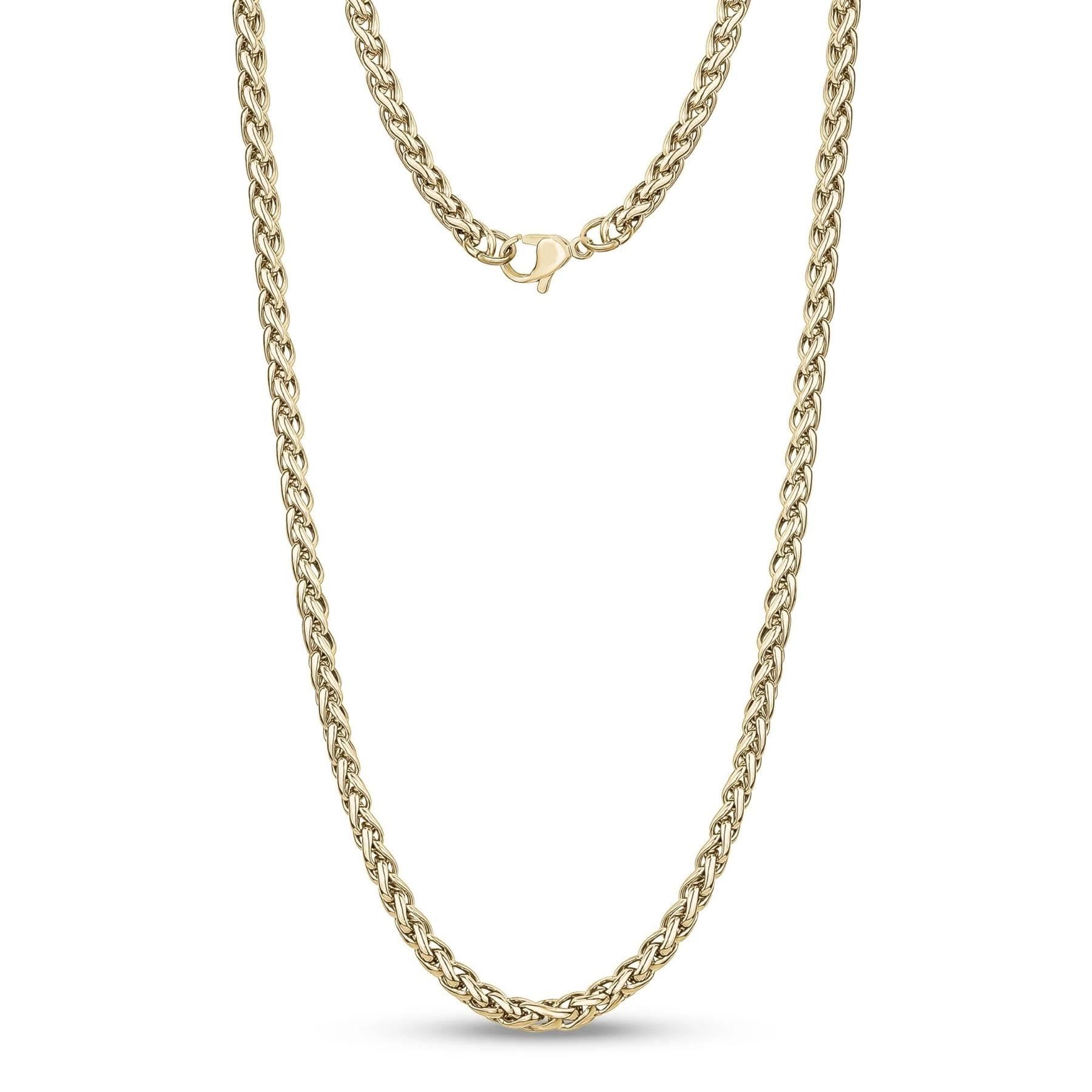 *UK* Stainless Steel 316L Mens Twisted Rope Wheat Chain Necklace Link Big Chunky - Picture 12 of 13