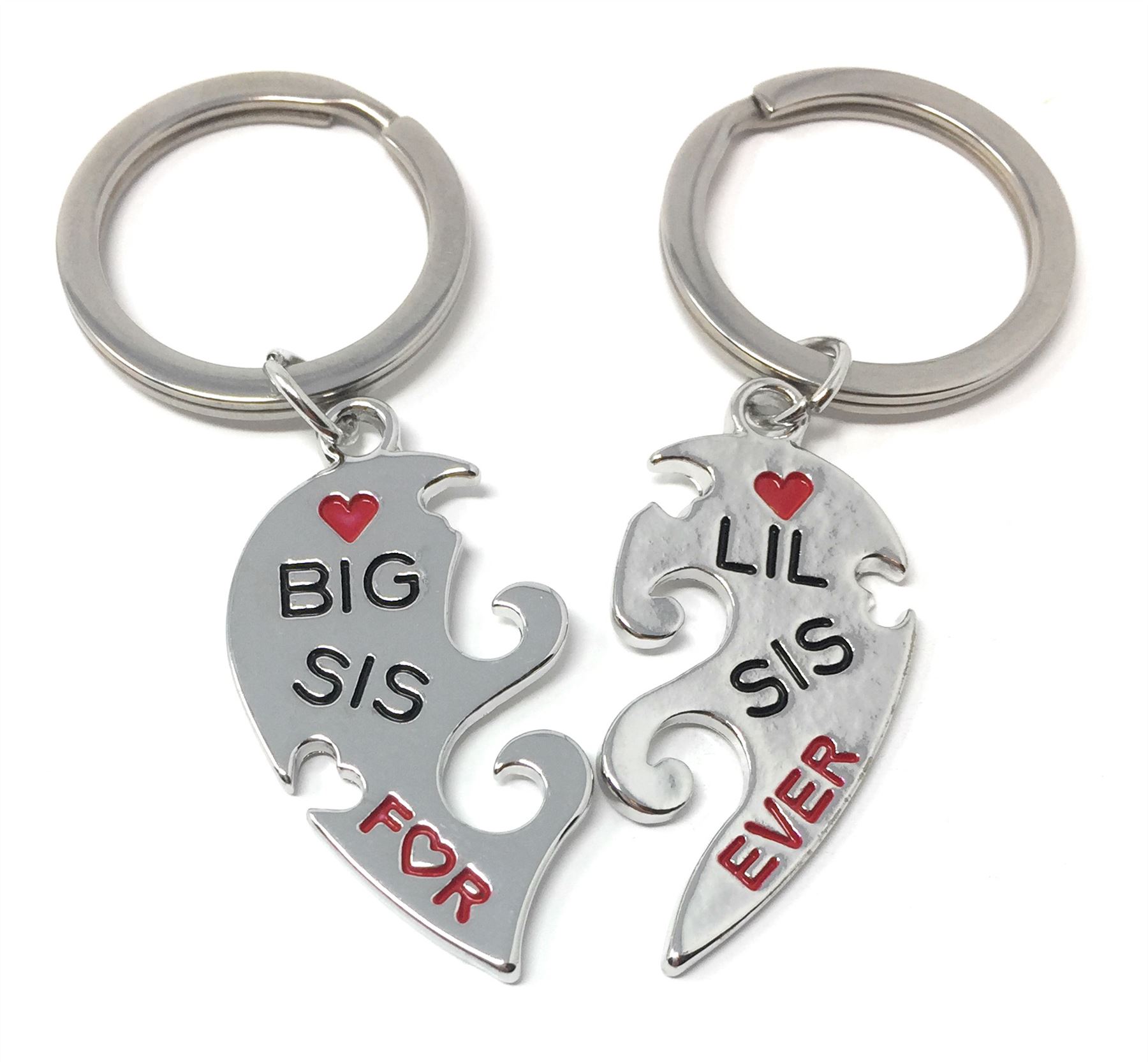 For Sisters Best Friends Keychains Keychain Key Ring Big Sis Little Lil Sis
