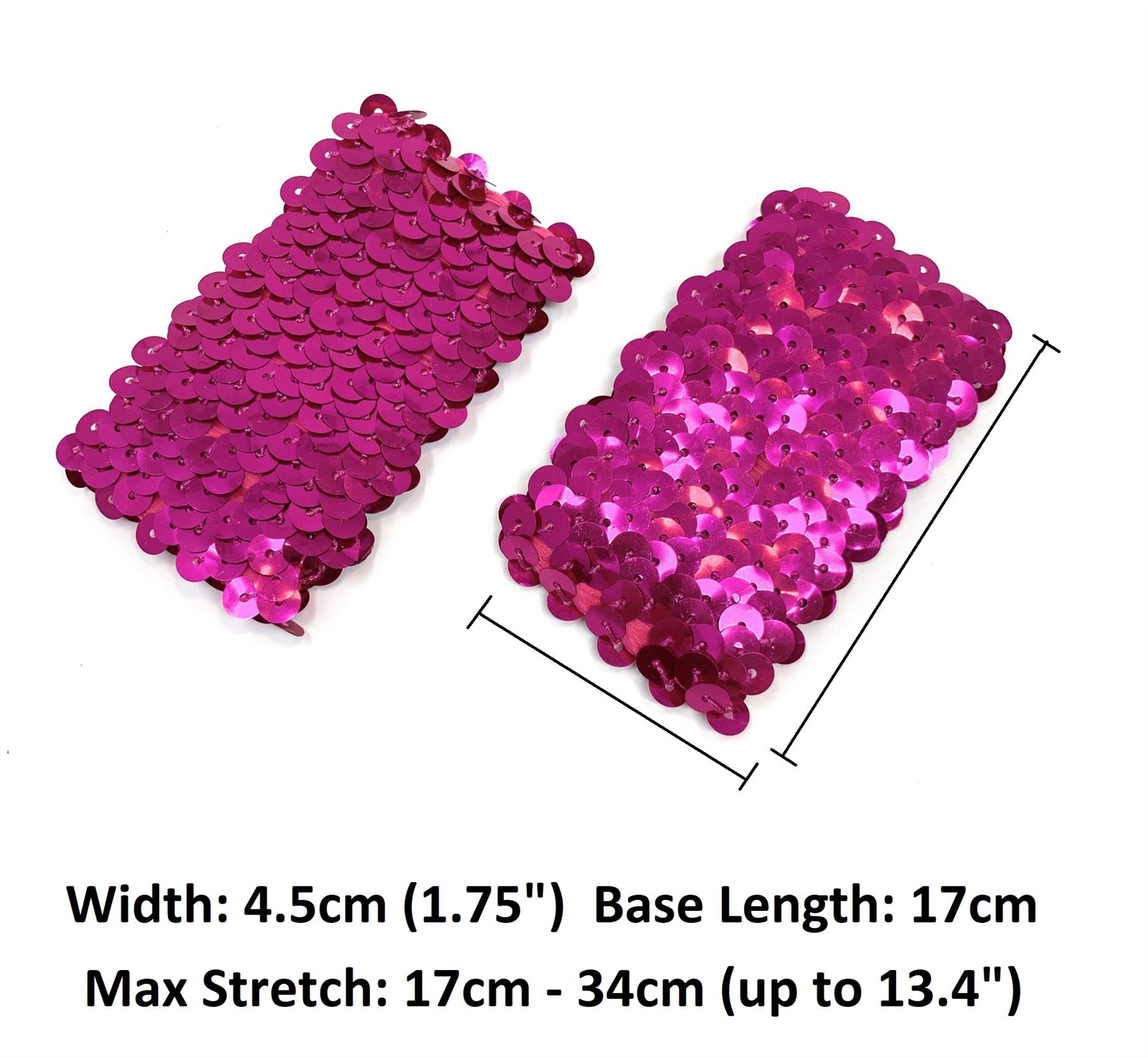 *Reino Unido* 2x Muñequera Elástica Lentejuelas de Colores Nuevo Elástico Delgado Par - Imagen 43 de 50