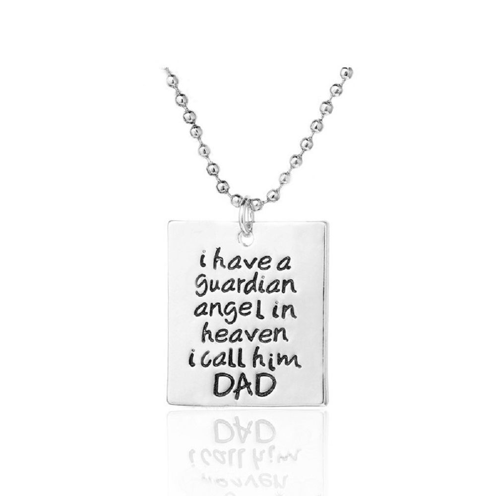 925 Silver Plt /'This Boy Is My Hero I Call Him Daddy/' Necklace Hero Dad Son A