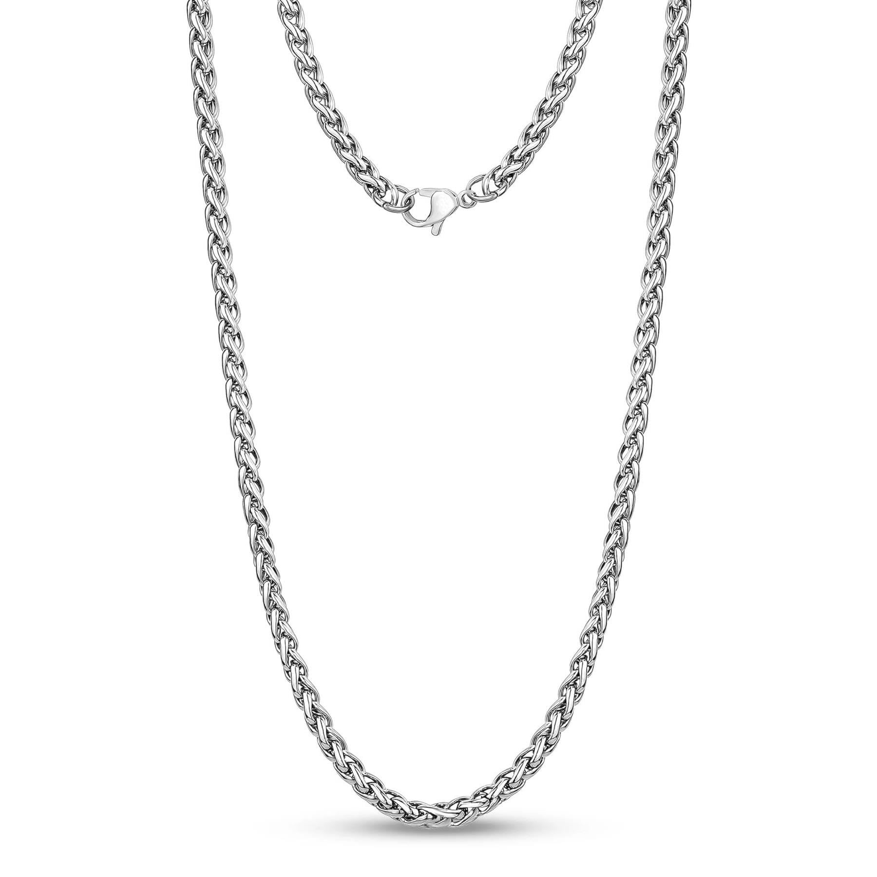 *UK* Stainless Steel 316L Mens Twisted Rope Wheat Chain Necklace Link Big Chunky - Picture 11 of 13