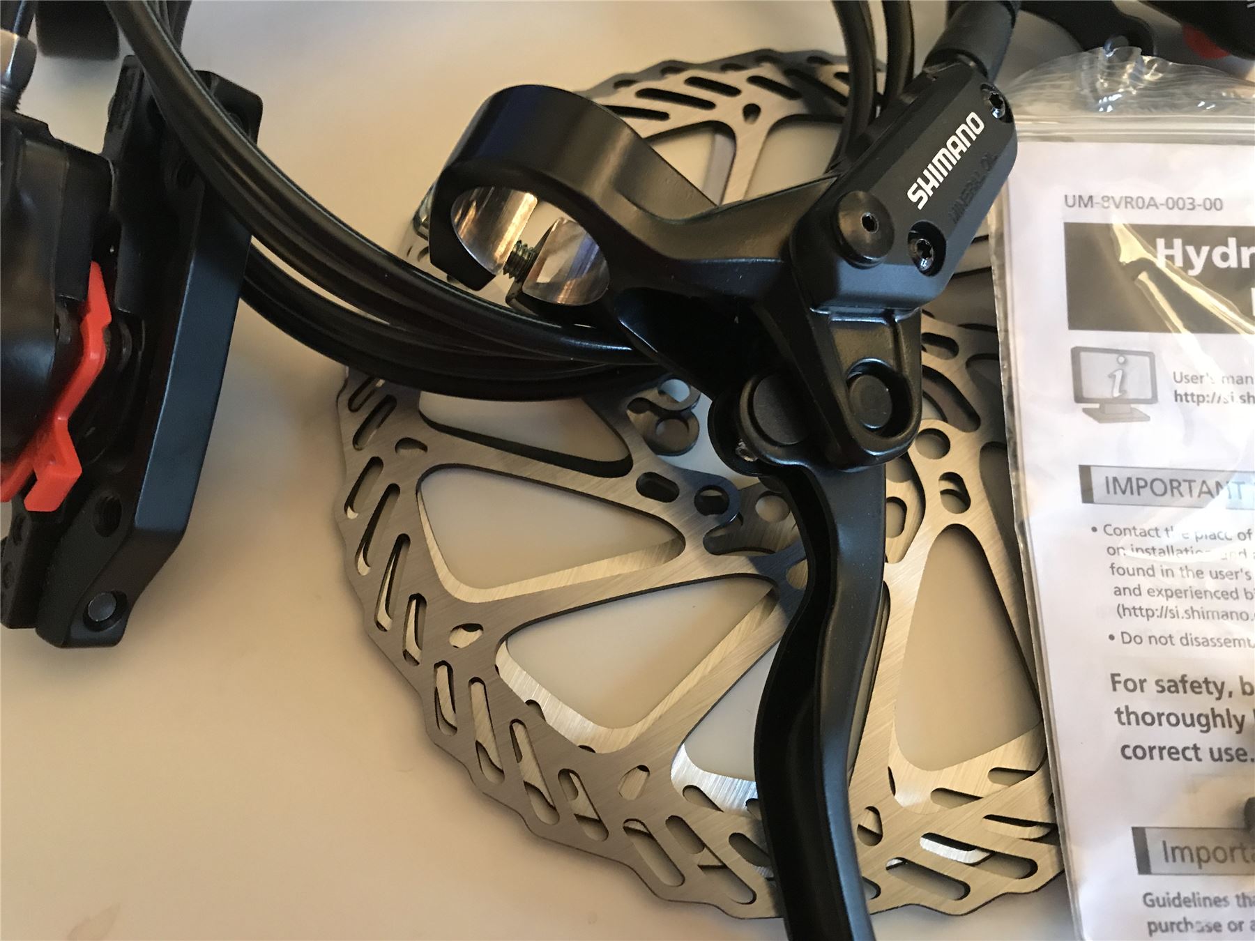 SHIMANO BRBLM395 Disc Brake MTB Bike Hydraulic Brake Set Front & Rear Black eBay