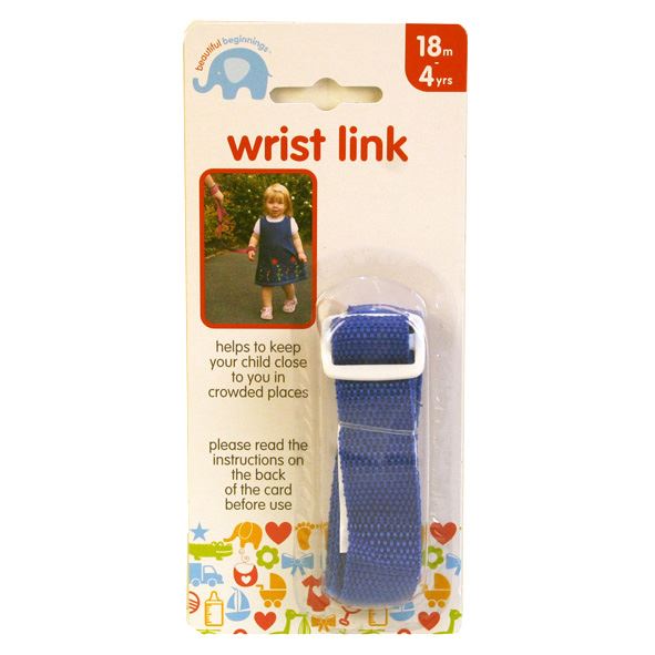 Correa de correa de muñeca para niños pequeños rosa o azul 18 m+ hermosos comienzos - Imagen 2 de 3