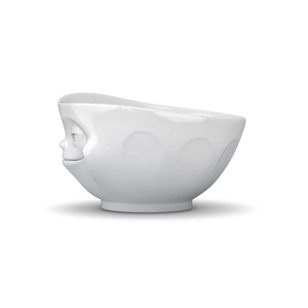 Tassen Face Bowls White Porcelain with Grinning Kissing Happy Faces