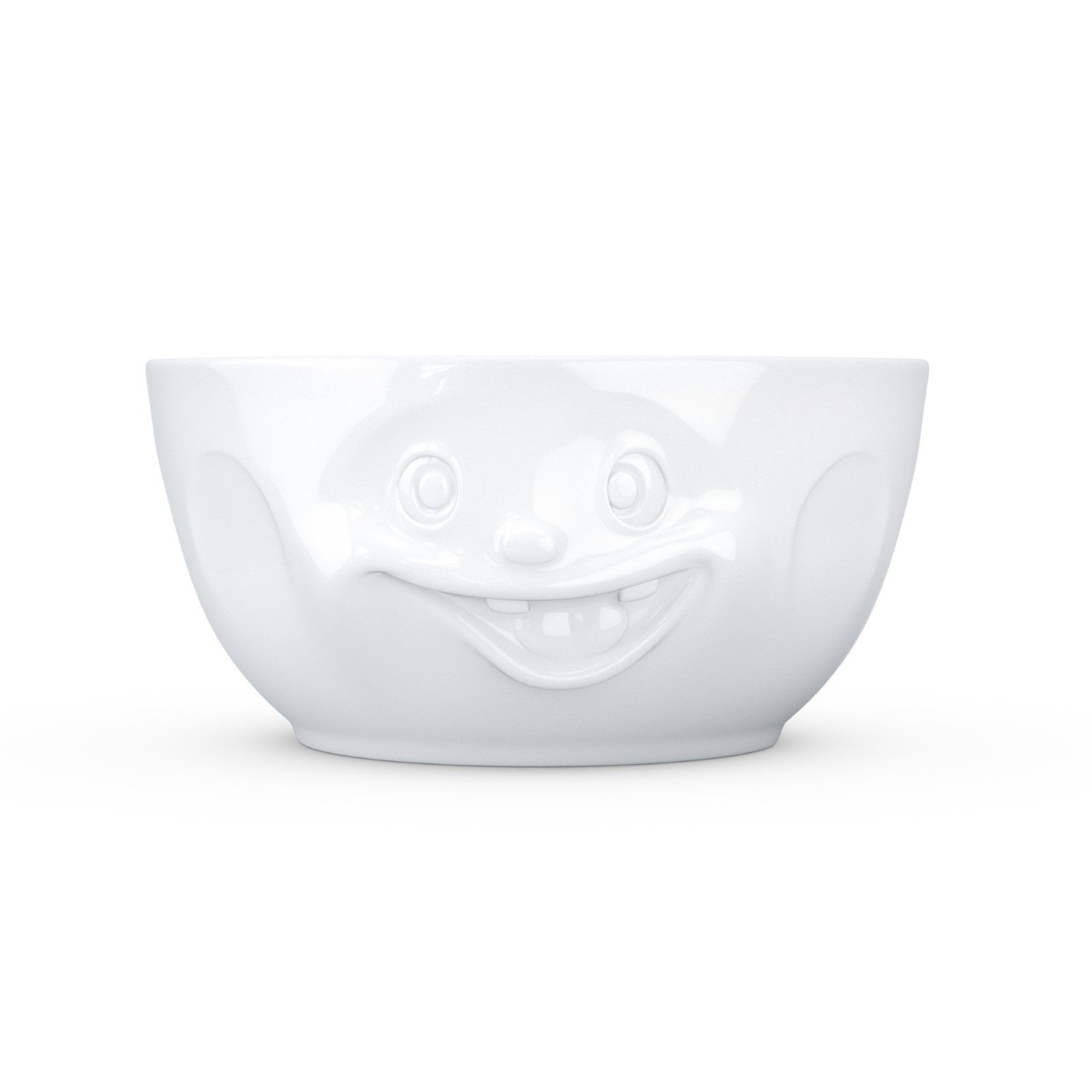 Tassen Face Bowls White Porcelain with Grinning Kissing Happy Faces