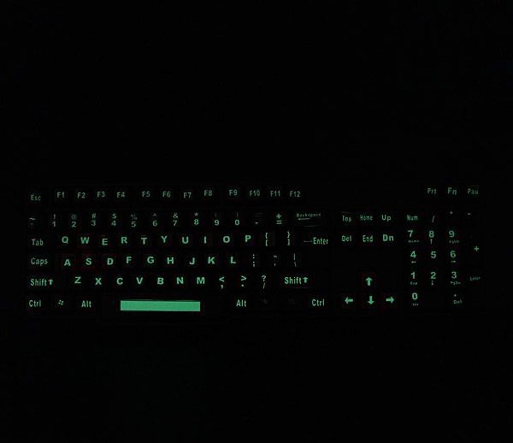 Glow in the Dark Self Adhesive Fluorescent Keyboard Stickers eBay