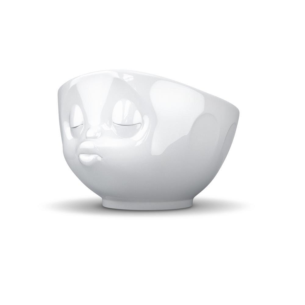 Tassen Face Bowls White Porcelain with Grinning Kissing Happy Faces