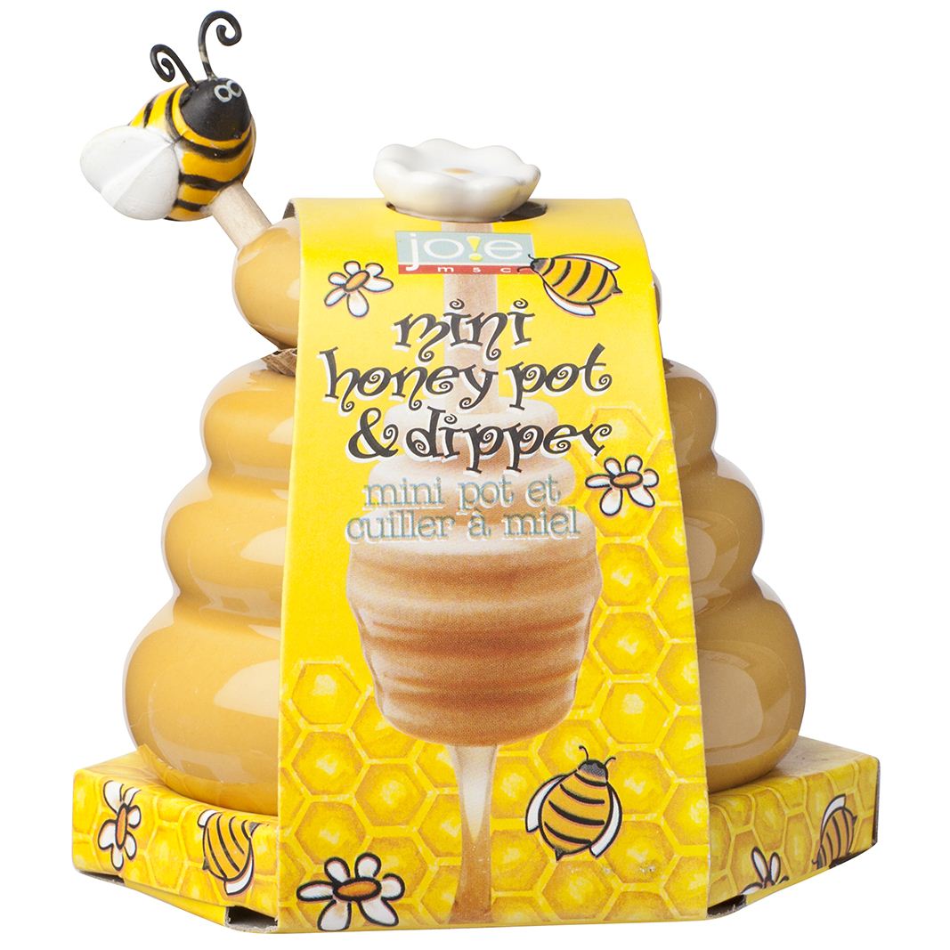 MSC Joie Mini Honey Pot Ceramic Container Jar Dipper eBay