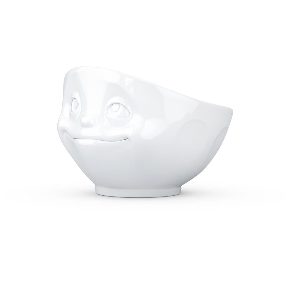 Tassen Face Bowls White Porcelain with Grinning Kissing Happy Faces