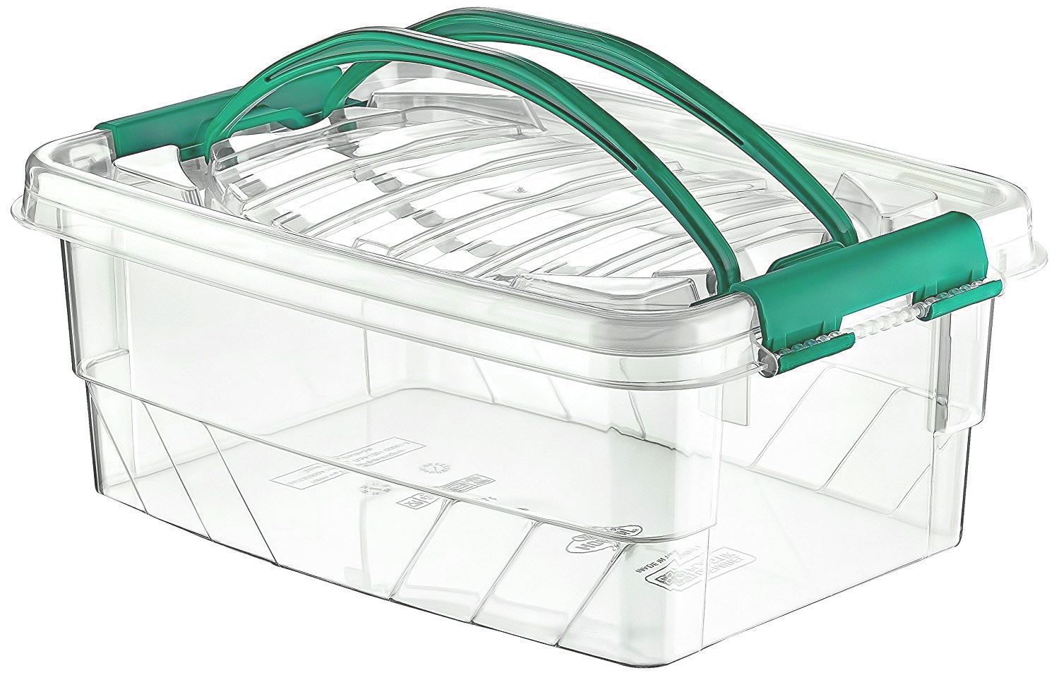 Rectangle Storage Box With Lid Handle 5L Clear Food Container Clip lock