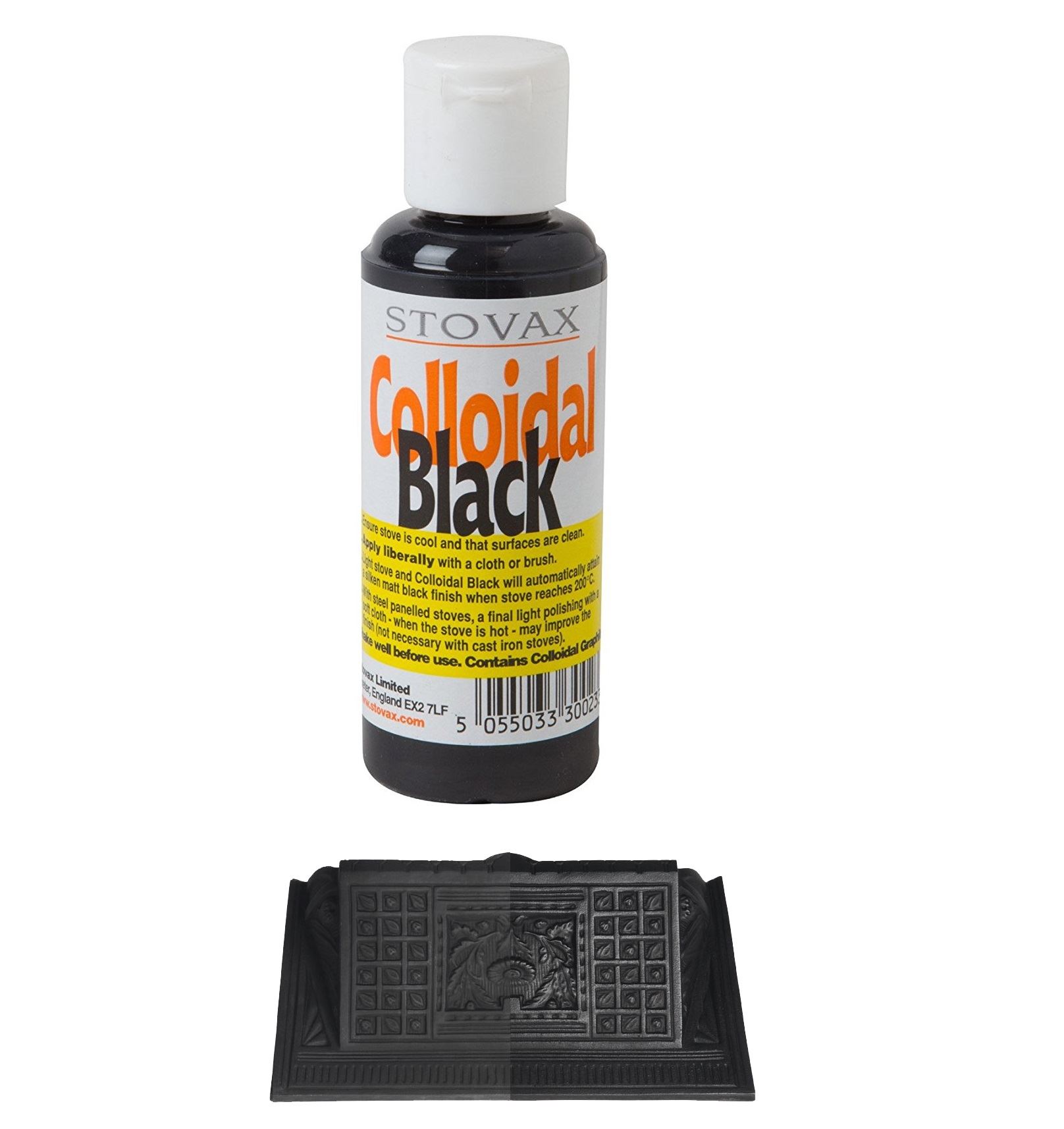 Stovax Colloidal Graphite Black Grate Coting Polish Paint 85ml All