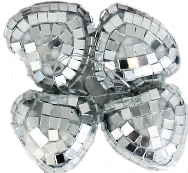 Silver Mini Disco Mirror Ball Xmas Tree Bauble Home Party Decorations