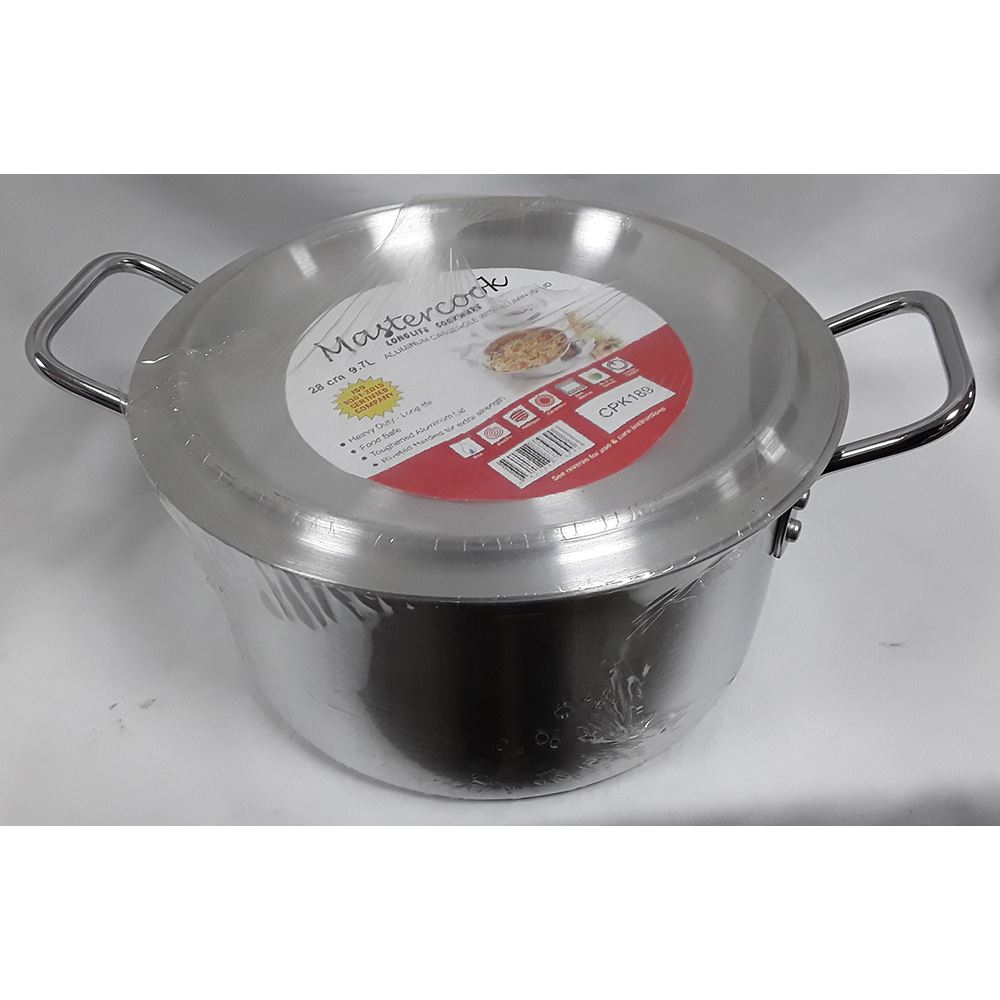 Mastercook Heavy Duty Aluminium Casserole Stockpot Pan Pot Dish with Lid Kitchen - Picture 7 of 9