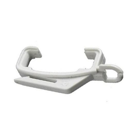 30x WHITE CURTAIN EXTRA VALANCE TRACK GLIDERS Plastic Track Rail Hooks Loops