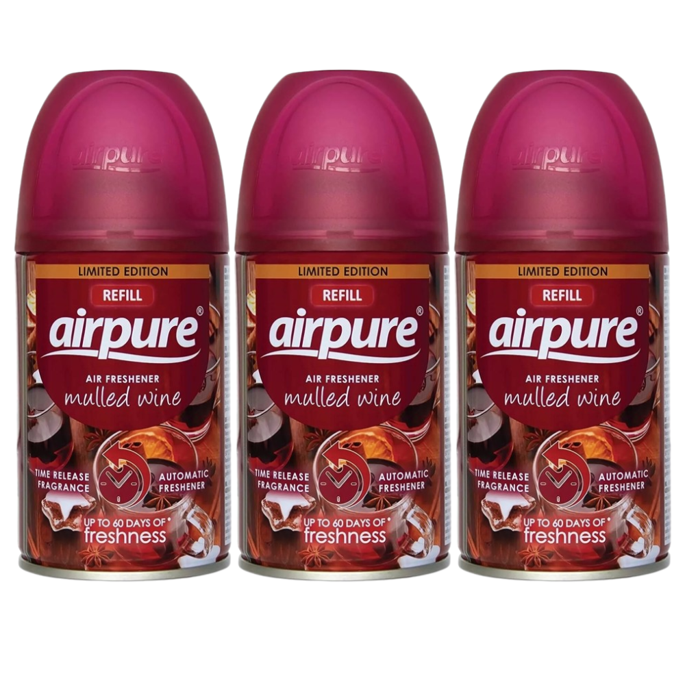 3 Airpure Air Freshner Refill 250ml Automatic Home Office Odor Control Vegan - Bild 2 von 12