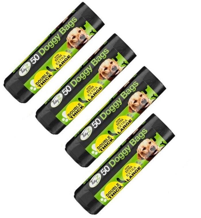 Dog Poo Bags 32cm x 38cm Large Double Thick Dog Poop Tie Handles Doggy Bags UK - Picture 12 of 23
