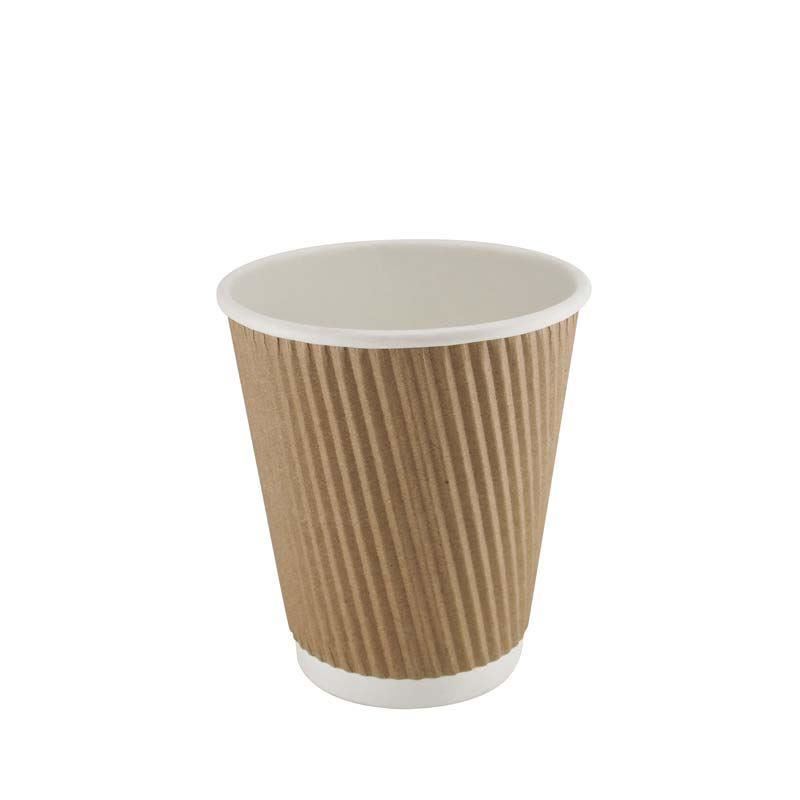 Disposable Coffee Cups 8oz 12oz 16oz Paper Cups Kraft Cups Hot Drinks Reusable - Bild 16 von 18