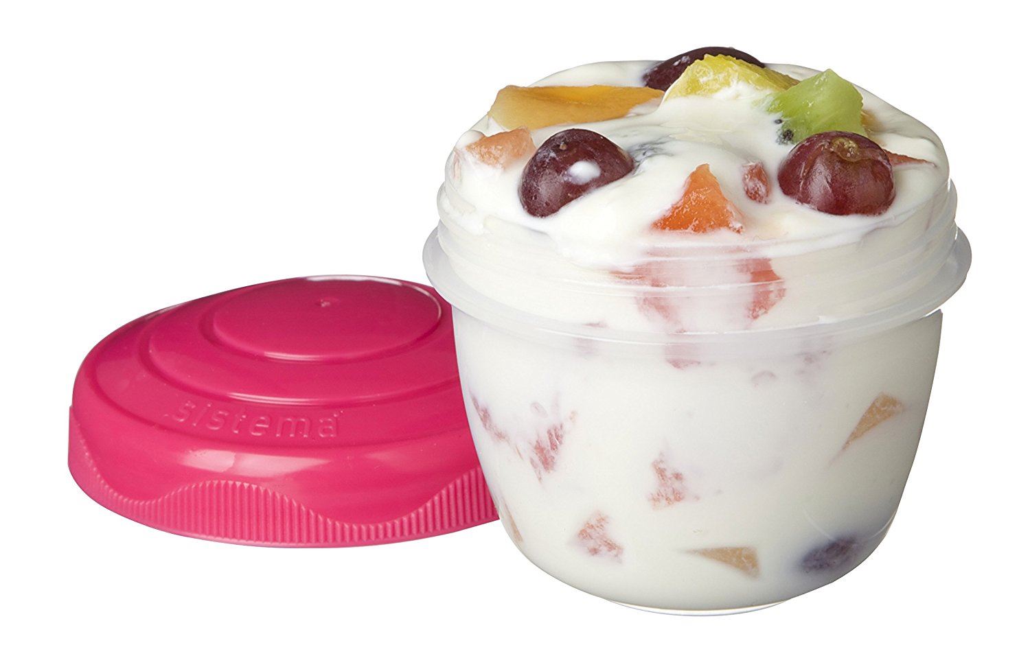 Sistema Yogurt To Go Round Containers 150ml Snack Dips Box Storage