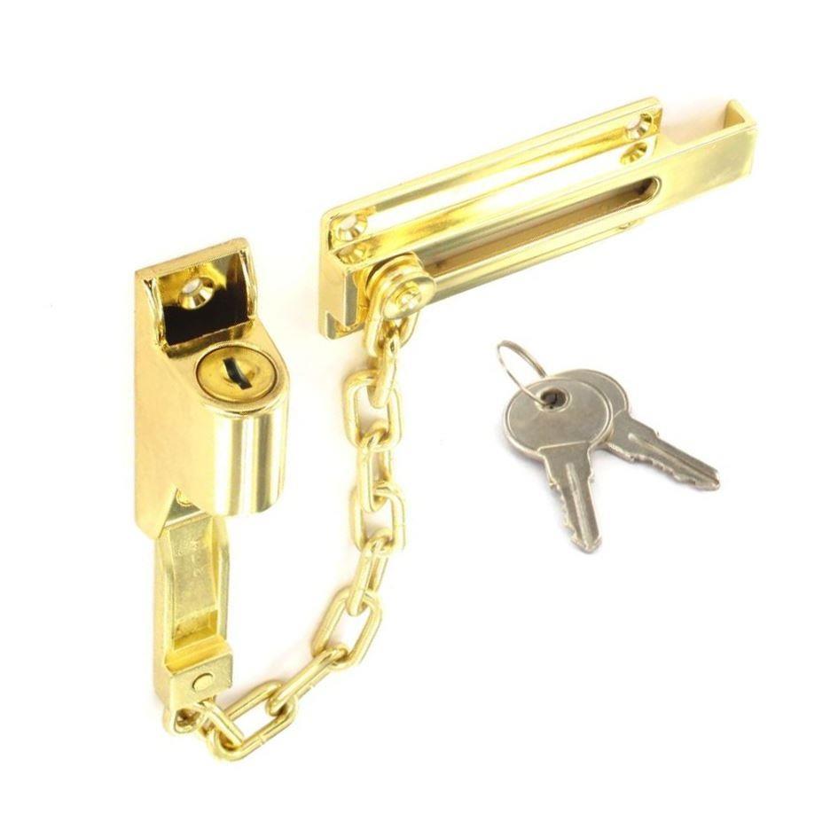 Securit S1632 Locking Door Chain Brass 110mm