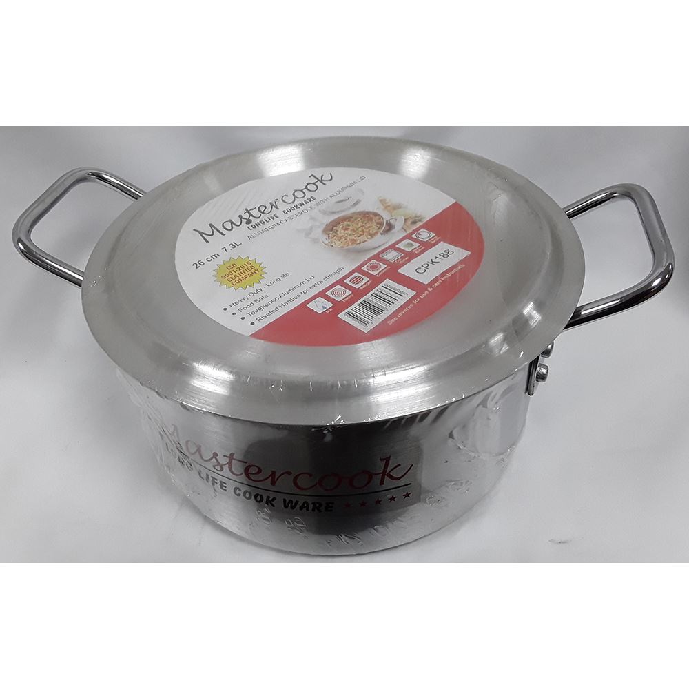Mastercook Heavy Duty Aluminium Casserole Stockpot Pan Pot Dish with Lid Kitchen - Picture 6 of 9