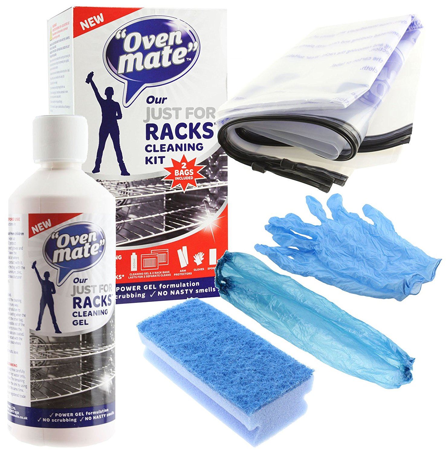 Oven Mate Racks Cleaning Gel Kit Oven Cooker BBQ Grill Hob Cleaner