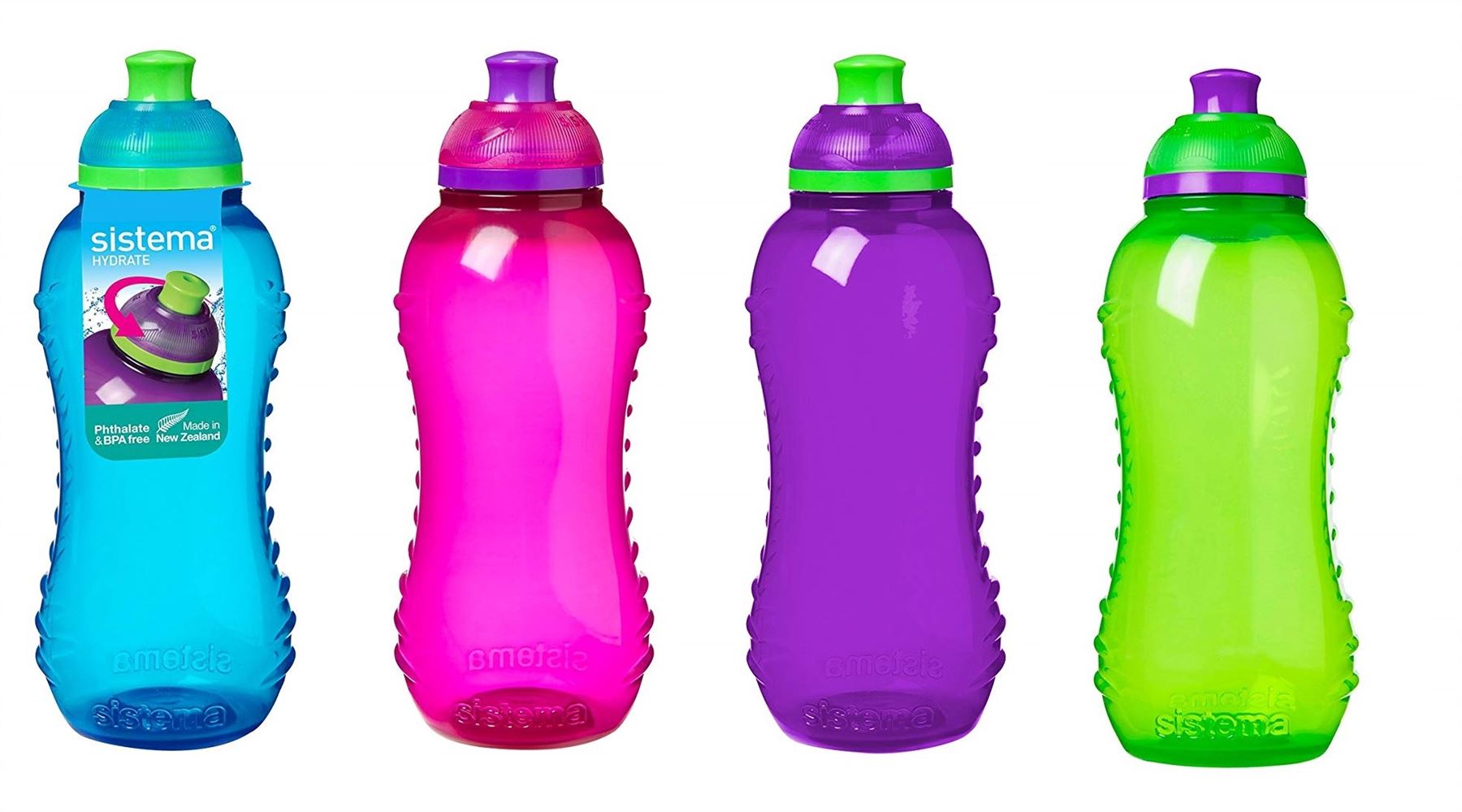 Sistema 330ml Twist n Sip Drink Water Bottle BPA Free For Sports Picnic