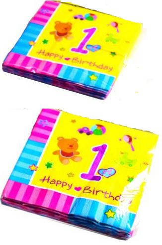 1st Birthday Party Set Table Ware Decoration Boy Girl Kid Child Loot Gift Bag - Bild 9 von 9