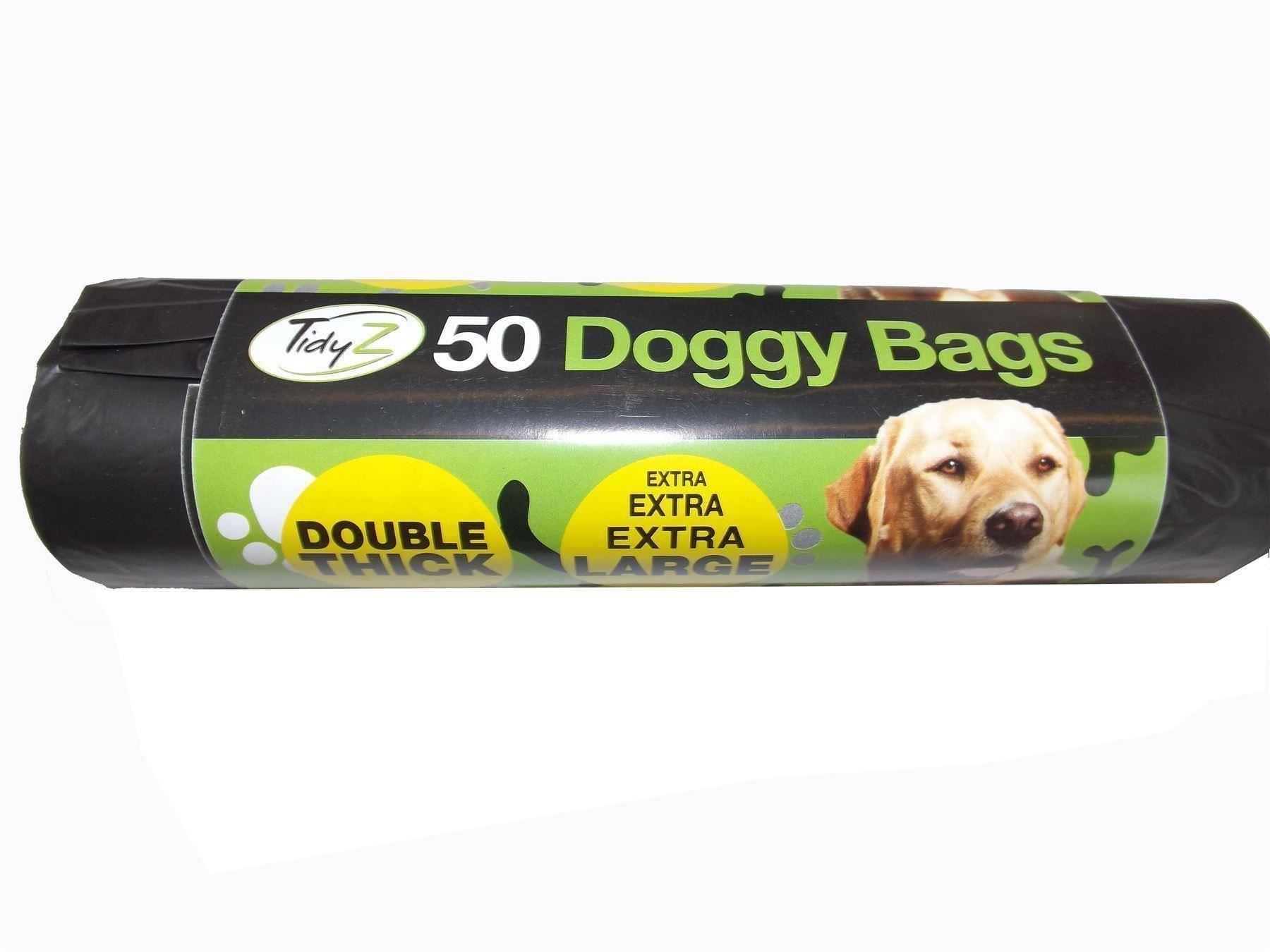 Dog Poo Bags 32cm x 38cm Large Double Thick Dog Poop Tie Handles Doggy Bags UK - Picture 23 of 23