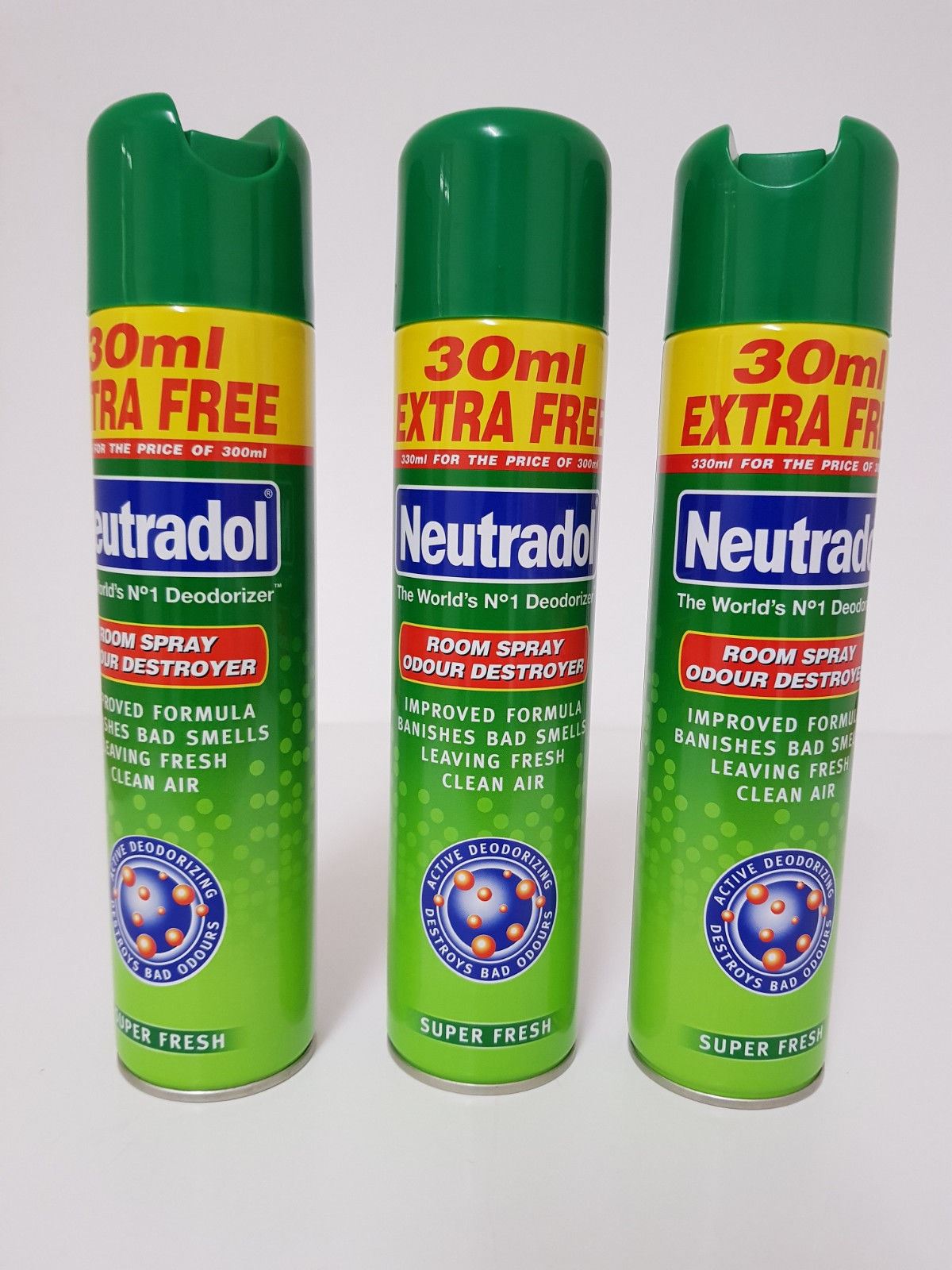 Neutradol Aerosol Room Spray Freshener Super Fresh/ Fresh Pink
