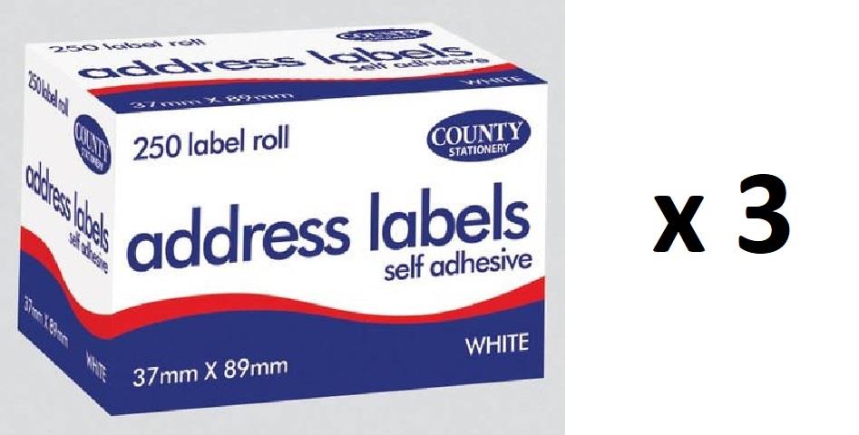 250x Self Adhesive White Address Labels Postage Roll Large Sticky Stickers Tags - Picture 6 of 9