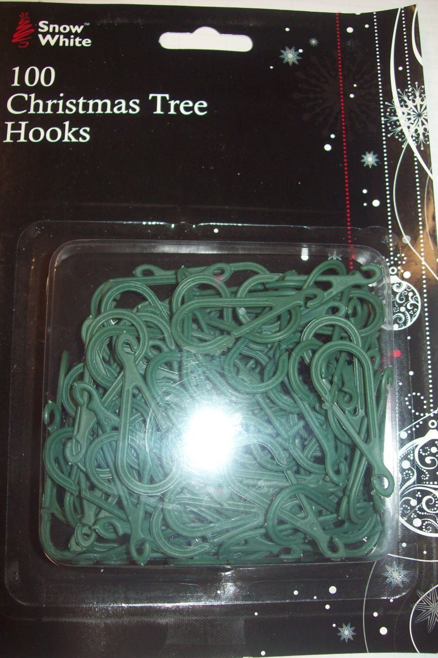 1000 Christmas Tree Decoration Ornament Baubles Hangers Safety Hooks 4cm Green