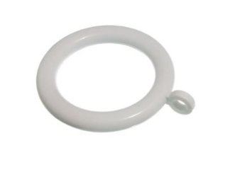 Anneau de rideau plastique blanc 37 mm tige de poteau boucle de suspension crochet rail filet fenêtre - Photo 4/5