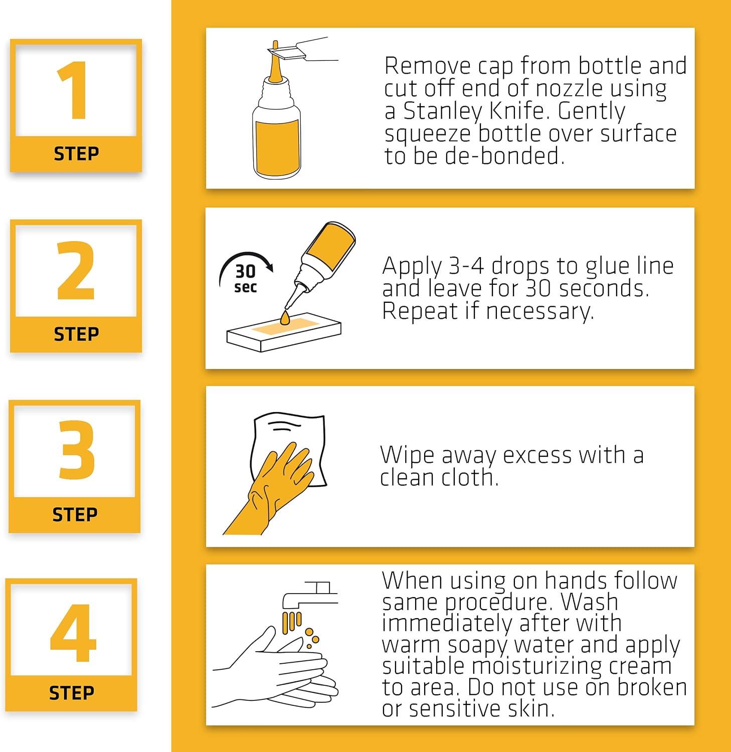 Everbuild Super Glue DeBonder Remover SuperGlue Cleaner 20ml Bottles - Bild 3 von 8