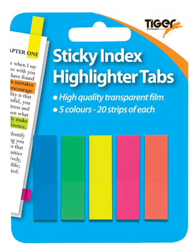 Bright Neon Sticky Tabs Semi-transparent Page Tabs Page Markers Index Flags