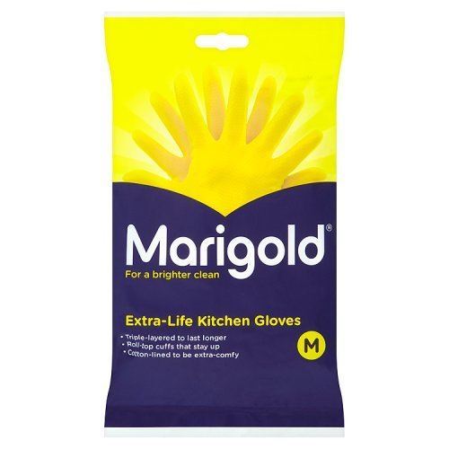 Marigold Kitchen Gloves Extra Life Medium House Clean Washing Up Rubber Gloves - Picture 18 of 29