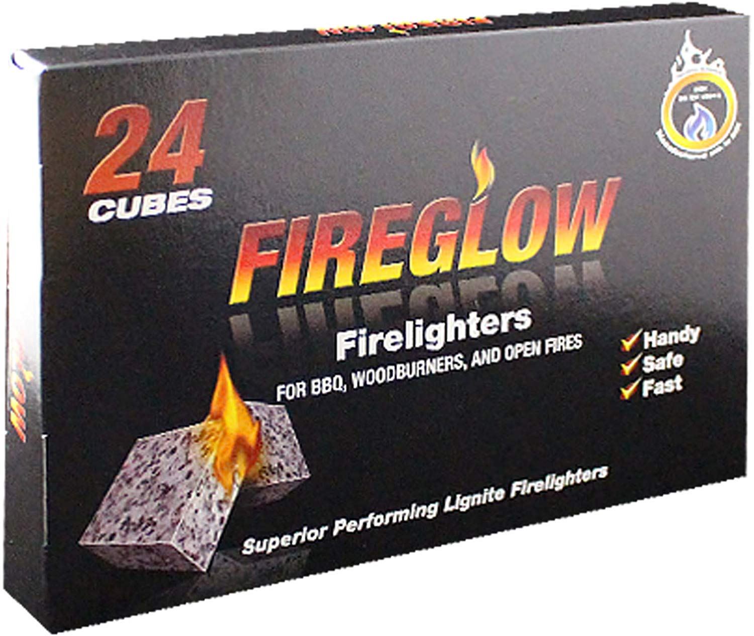 24 Cubes Fire Lighters Long Burning Firelighters Barbecue Oven Flame Fast