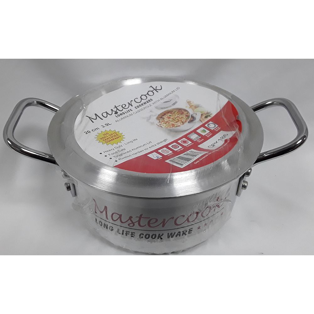 Mastercook Heavy Duty Aluminium Casserole Stockpot Pan Pot Dish with Lid Kitchen - Picture 4 of 9