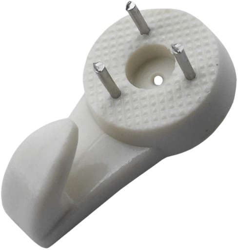 Hard Wall Hanging Hooks Heavy Duty Picture Hook Strong White Nail Fixing - Picture 4 of 7