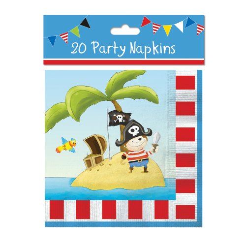 20 Pirate Party Napkins Tableware Serviette Tissue Decoration Kids Fun Birthday