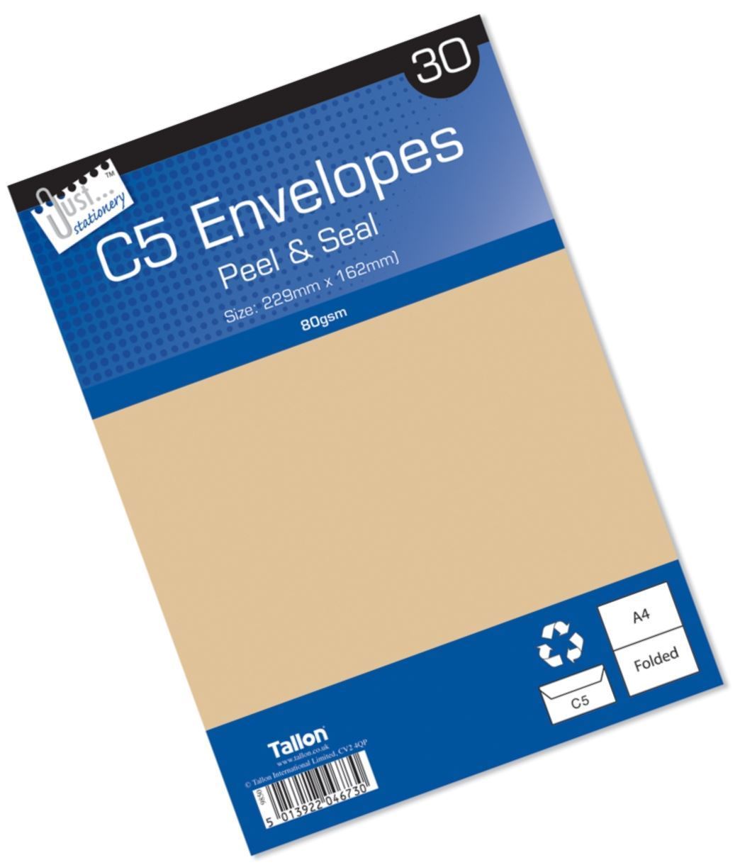 30 C5 Manila Envelopes Peal & Seal Quality 80gsm Plain Posting Office Business Material Handling