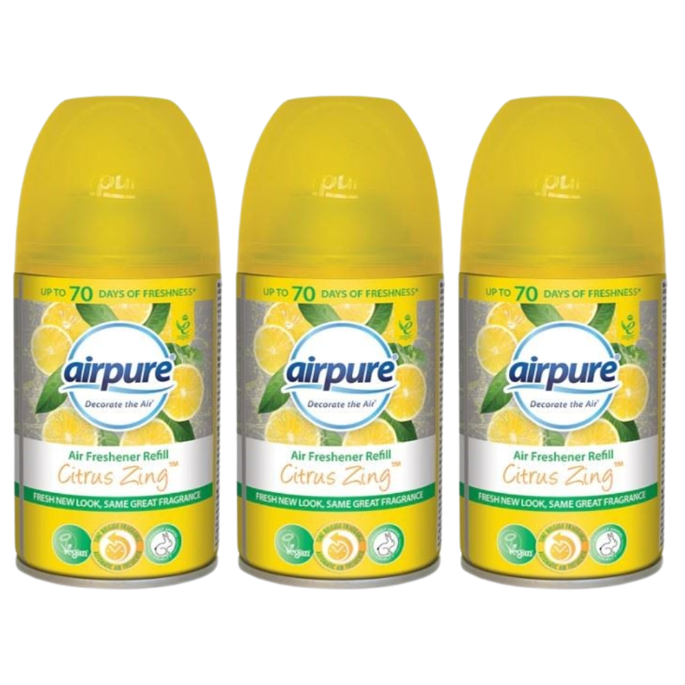 3 Airpure Air Freshner Refill 250ml Automatic Home Office Odor Control Vegan - Bild 6 von 12