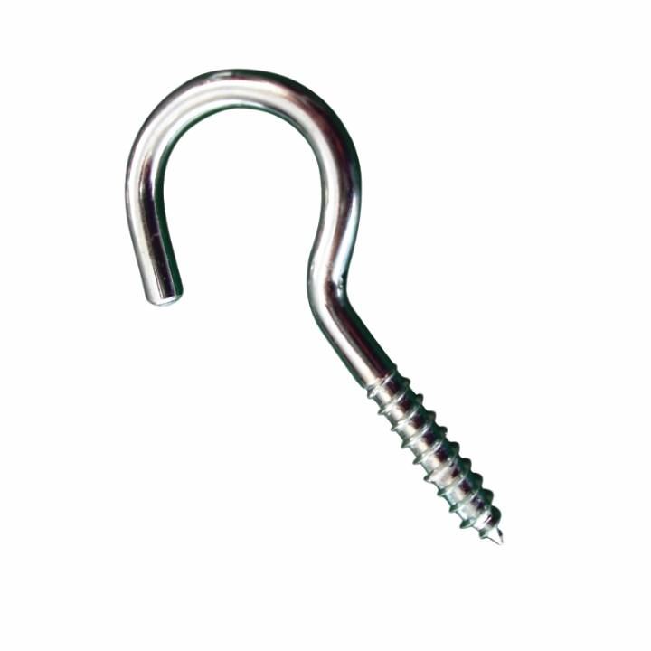 3 Screw Hook BZP Steel 80mm Heavy Duty Screwin Wall Garden Hanging