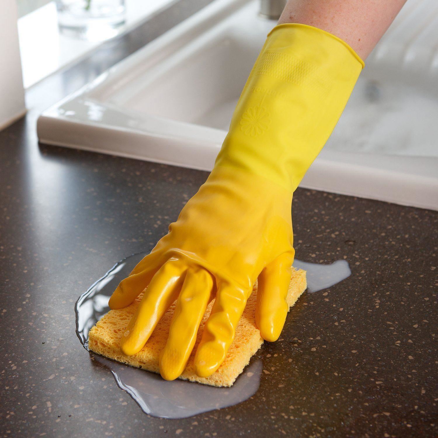 Marigold Kitchen Gloves Extra Life Medium House Clean Washing Up Rubber Gloves - Picture 22 of 29
