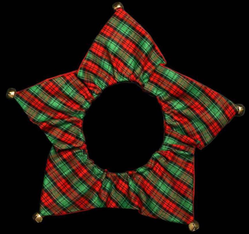 Tartan Jester Pet Collar Christmas Xmas Decor Party Bell Gift Festive