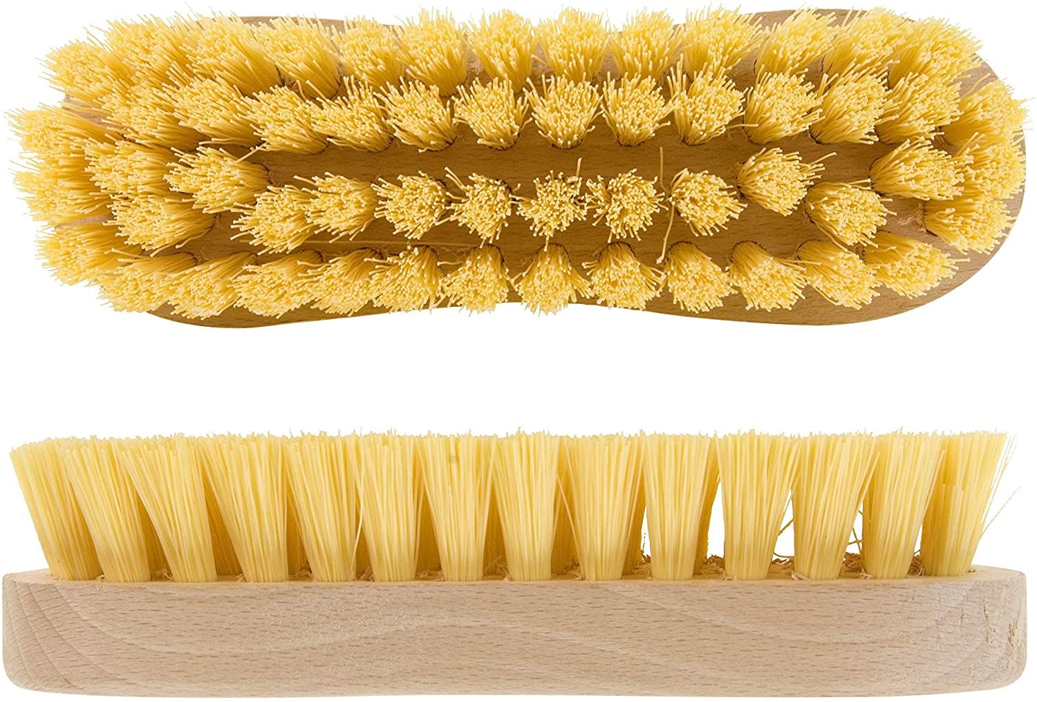 Wooden Scrubbing Brush Heavy Duty Nylon Hard Bristles Floor Tiles Carpet Home