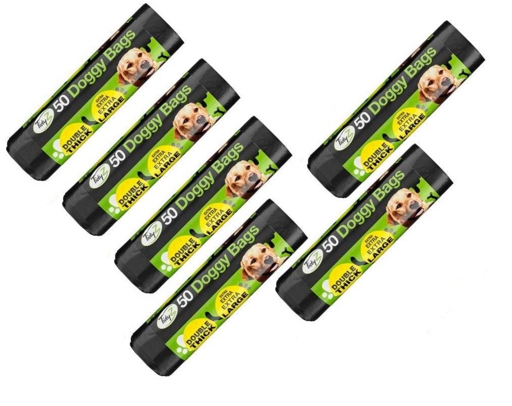 Dog Poo Bags 32cm x 38cm Large Double Thick Dog Poop Tie Handles Doggy Bags UK - Picture 15 of 23