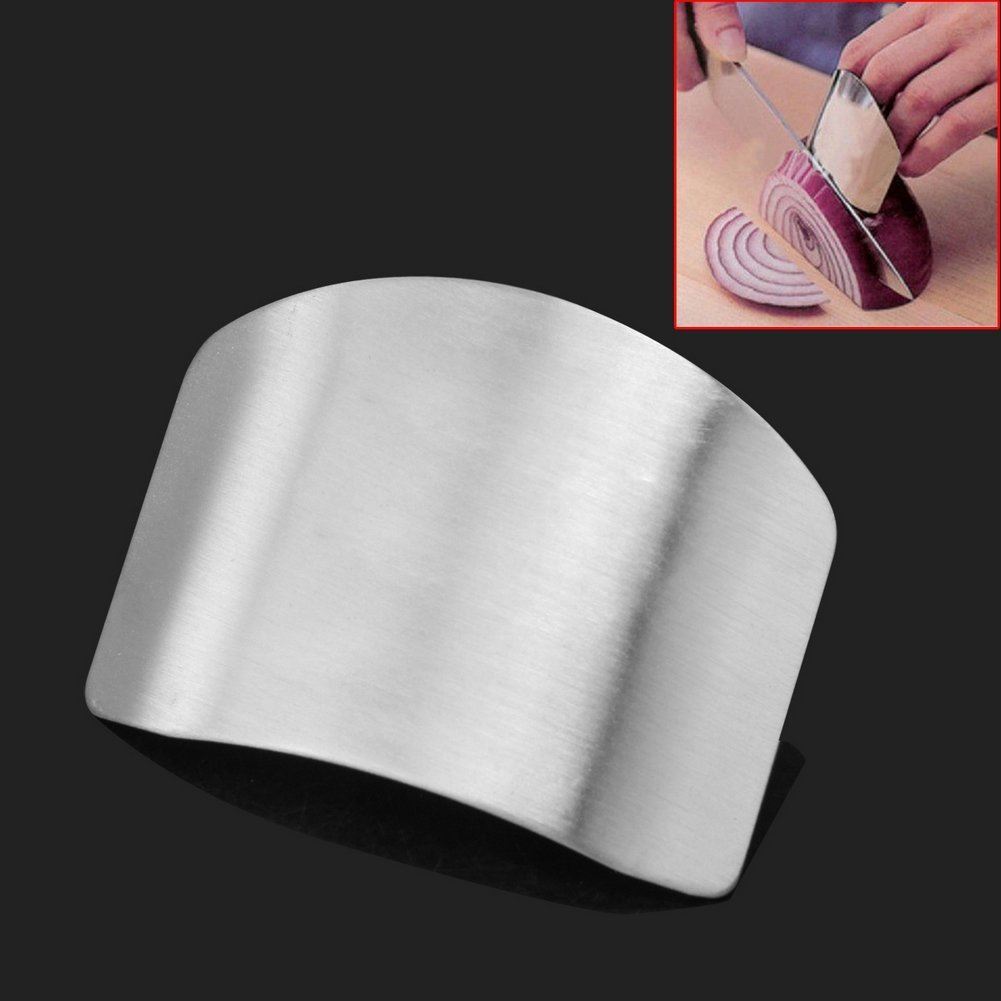 Kitchen Finger Hand Protector Guard Stainless Steel Chop Slice Shield Anti Cut