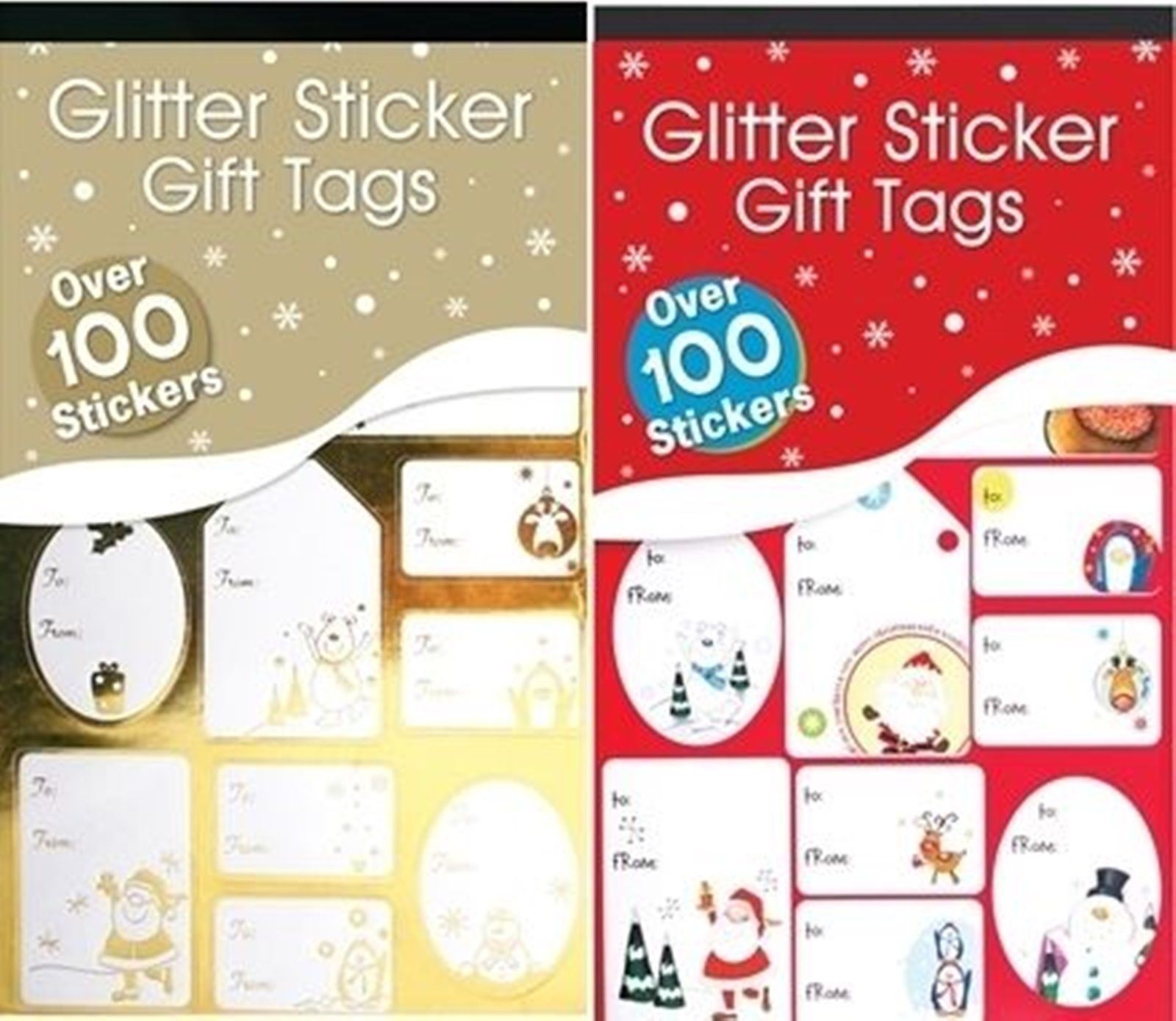 30 Christmas Sticker Peel Stick Gift Tags Label Xmas Party Present Tie Wrapping